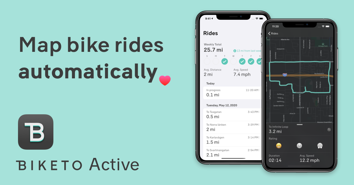 An app to map your bike rides automatically • Biketo